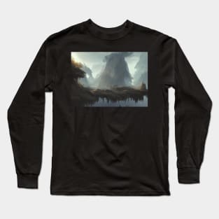 landscape nature wallpaper aestetic dreamland Long Sleeve T-Shirt